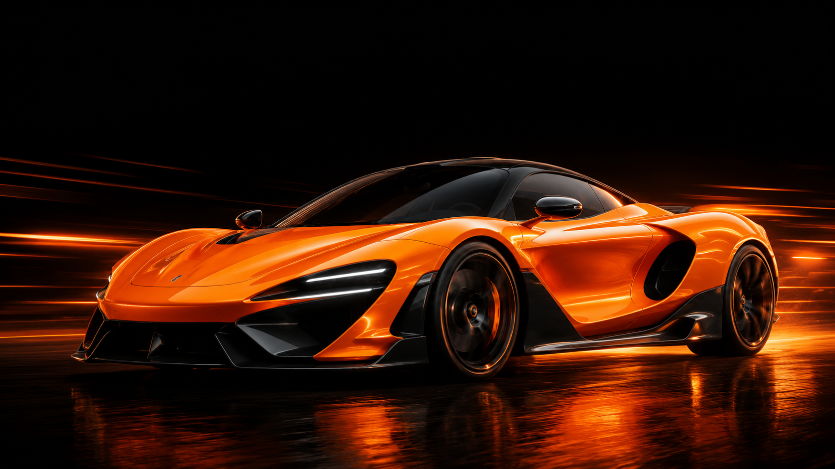McLaren Papaya Orange speed car mood image